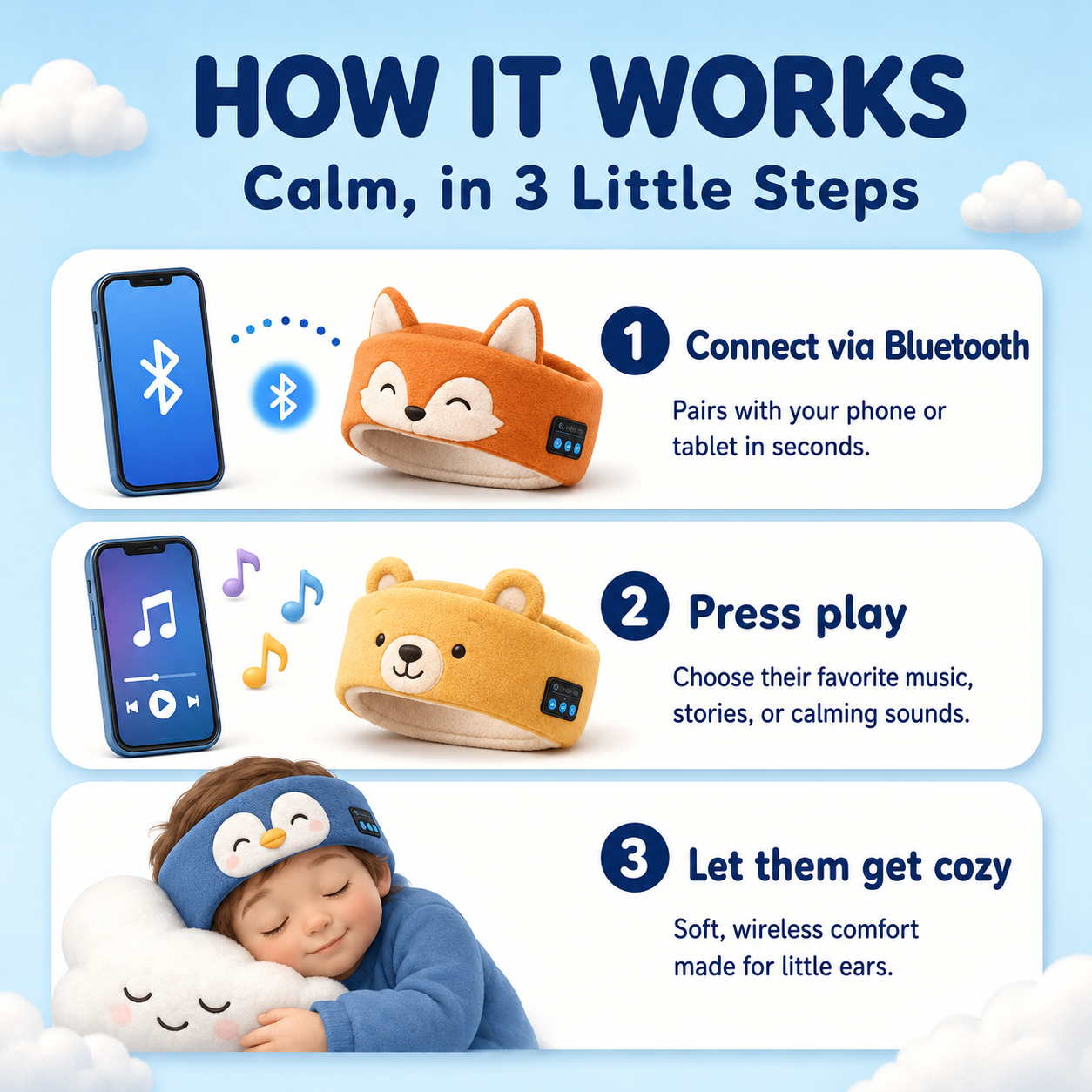 LoviBuds™ Kids Bluetooth Headband